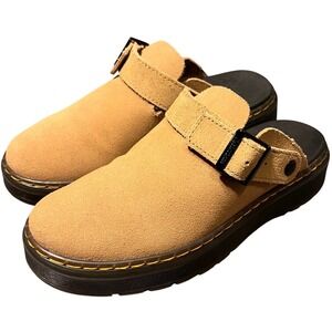 Dr. Martens Tan Suede Mules